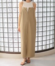 フロントZIPデザインジャンパースカート