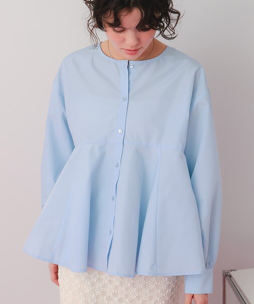 フレアシルエットシャツ