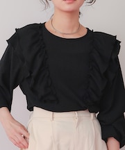 楊柳フリルブラウス