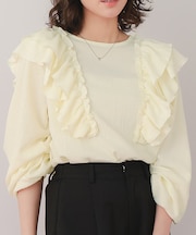 楊柳フリルブラウス