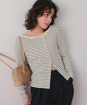 リングドットロングスリーブトップス