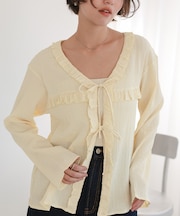 フリルVネックシャツハオリ
