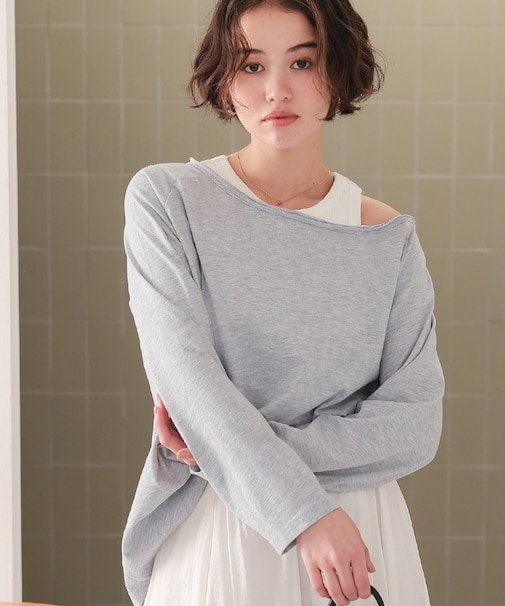 ルーズロングスリーブカットソー