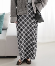 チェックストレートスカート