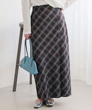 チェックストレートスカート