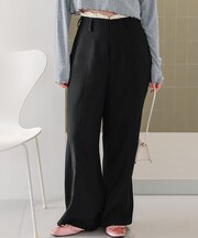 フリルハイウエストデザインパンツ