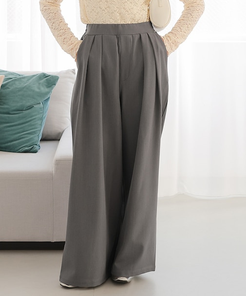 ツータックワイドイージーパンツ