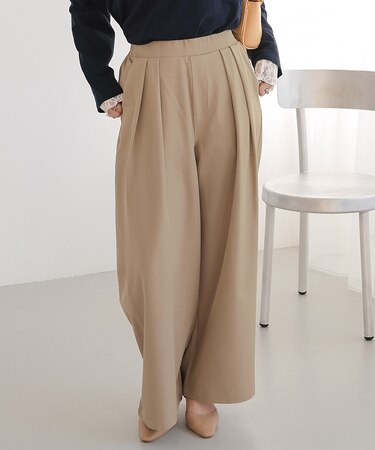 ツータックワイドイージーパンツ