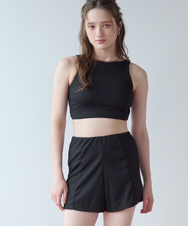 3点セット/ダブルストラップビキニ×ショートパンツ/水着