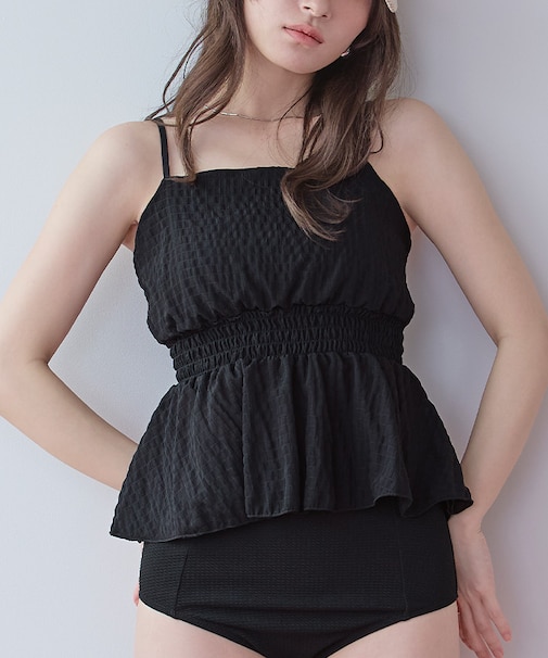 3点セット/ライトシャーリングトップス付ビキニ/水着