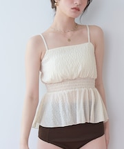 3点セット/ライトシャーリングトップス付ビキニ/水着