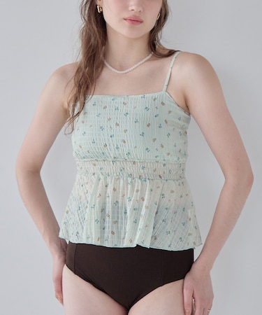 3点セット/ライトシャーリングトップス付ビキニ/水着