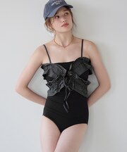 フリルビスチェ付ワンピース/水着