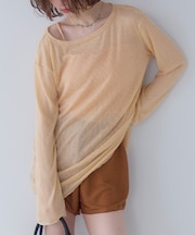 4点セット/長袖トップス付シャーリングビキニ×ショートパンツ/水着