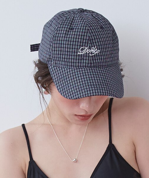 ラインチェックロゴキャップ