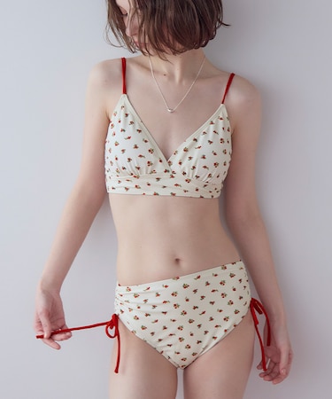 Vネックシンプルデザインビキニ/水着