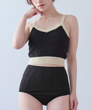 Vネックシンプルデザインニットビキニ/水着