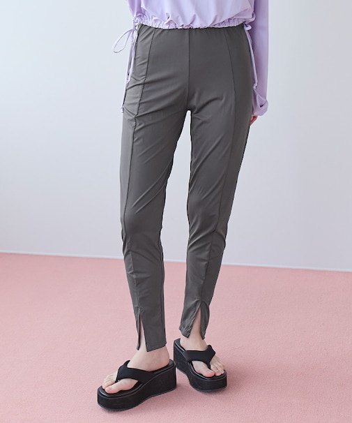 センタースリットデザインレギンス/ラッシュガード