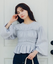 シャーリングデザイントップス