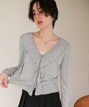 フリルデザインカットソートップス