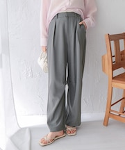 カーブシルエットスラックスパンツ