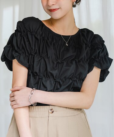 ポコポコシャーリング半袖Tシャツ