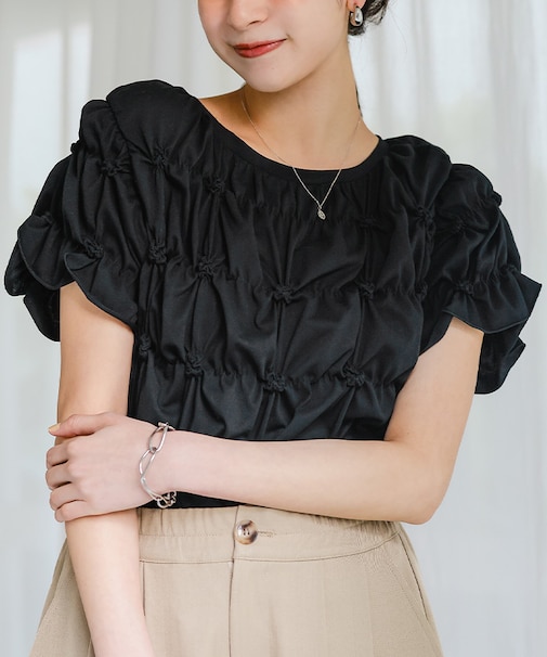 ポコポコシャーリング半袖Tシャツ