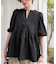 前後2wayレースアップチュニックブラウス