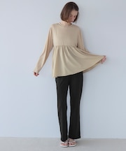 2点セット/ペプラムトップス×フレアレギンス/ラッシュガード