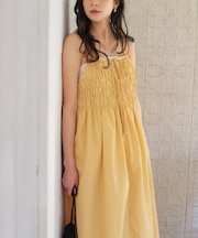 前後2wayバストシャーリングキャミソールワンピース