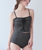 リボンデザインチェックジャガードビキニ/水着