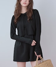 3点セット/前開きトップス付オールインワン/ラッシュガード