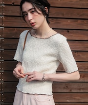 ツブツブシャーリングカットソートップス