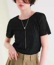 前後2wayなみなみシアージャガードトップス