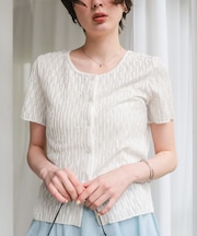 前後2wayなみなみシアージャガードトップス