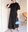 パフスリーブシャツワンピース