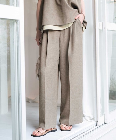リネンライクワイドパンツ