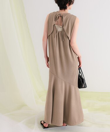 リブバックシャンワンピース