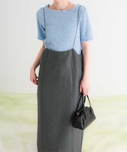 リネンライクIラインスカート