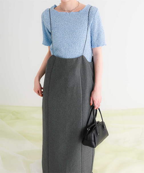 リネンライクIラインスカート