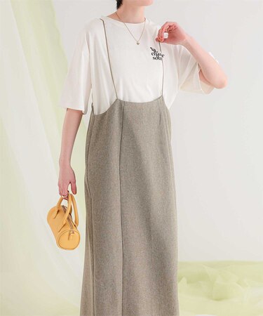 リネンライクIラインスカート