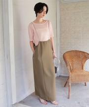 リネンライクIラインスカート