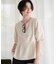 リネンライクランタンスリーブブラウス
