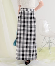 Iラインチェックスカート