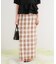 Iラインチェックスカート