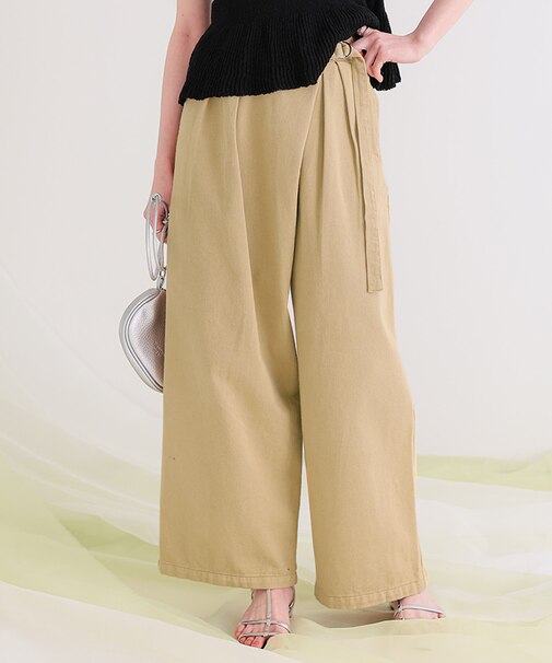 ラップデザインデニムパンツ