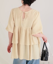 マルチwayティアードフリルチュニックトップス