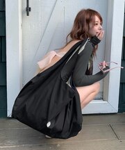 コットンリバーシブルラウンドトートバッグ/グッズ