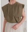 【サステナブル】スクエアスリーブカットソートップス