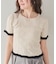 フリルスリーブ半袖ニットトップス